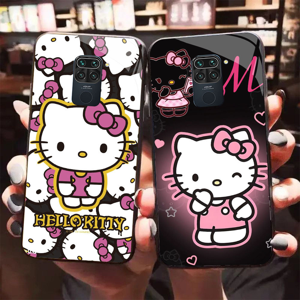 HW-15 ฮาโลวีน KITTY แก้วแก้วสําหรับ Xiaomi Redmi หมายเหตุ Poco X3 9S M2 9 NFC Pro