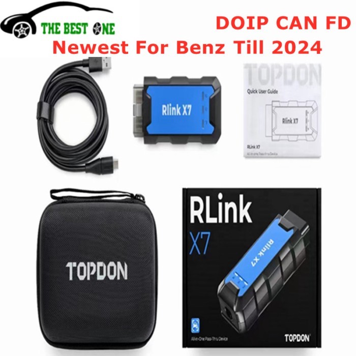 New Brand TOPDON RLink X7 DOIP CAN FD For Mercedes-Benz Car Truck Diagnostic Tool Till 2024 Replace