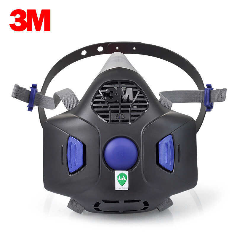 3MHF-8 Series Breath Protection Half Mask กล่องกรองคู่ HF-802SD