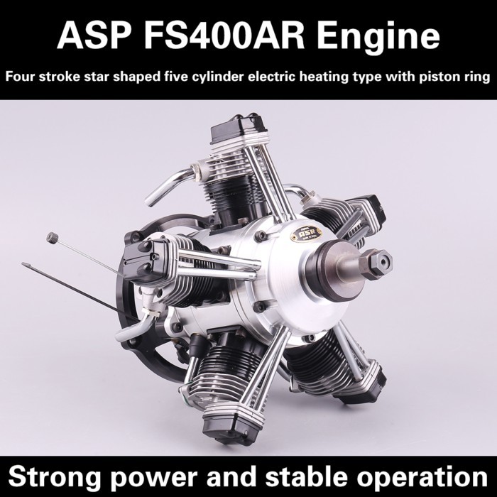 ASP MAGNUM XLS FS400AR 12.8CCX5 Four Stroke Glow Methanol Nitro Engine For RC Airplane Comparable t