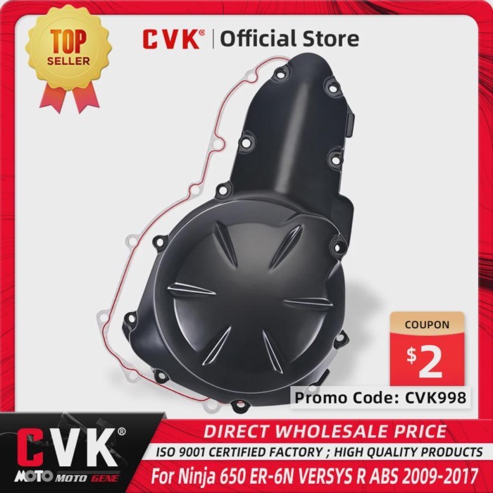 CVK Engine Cover Stator Coil Gasket For KAWASAKI KLE650 KLE VERSYS 650 ABS LT 2014 2015 2016 2017 2