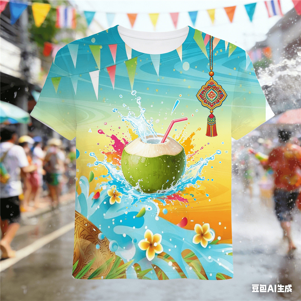 เสื้อยืดพิมพ์ลาย Thai Wat Maprao & So Nuah สำหรับวันสงกรานต์ ปี 2026