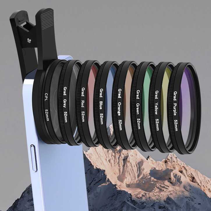 ราคาโรงงาน ตัวกรองโทรศัพท์มือถือ CPL Polarizer ND Filter Starlight Filter Gradient Filter ND Filter 