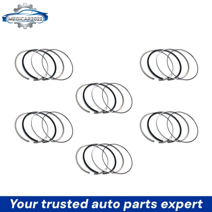 Engine Parts 6X Piston Ring Set Fit 3.0 For 04-16 BMW 3/4/5/6/7/X3/X4/X5/X6 E90 F30 F80 3.0T 24V Di