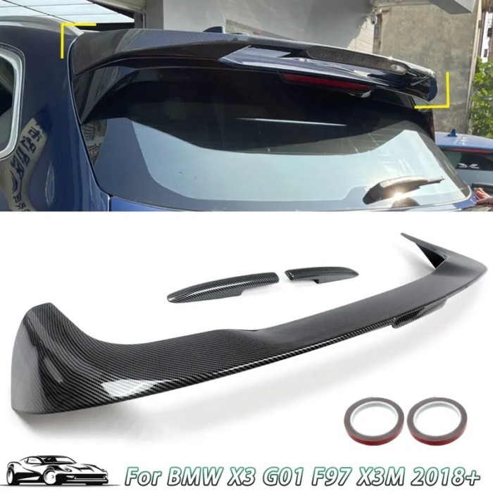 For BMW M Sport X3 G01 X3M F97 Performance Style Rear Roof Spoiler Carbon Look