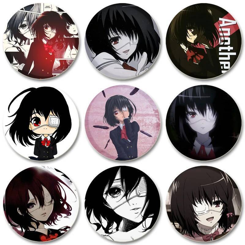 32/44/58 มม.อะนิเมะอีกการ์ตูนตัวอักษร Mei Misaki Lapel Pins Creative รอบเข็มกลัด Badge สําหรับกระเป๋