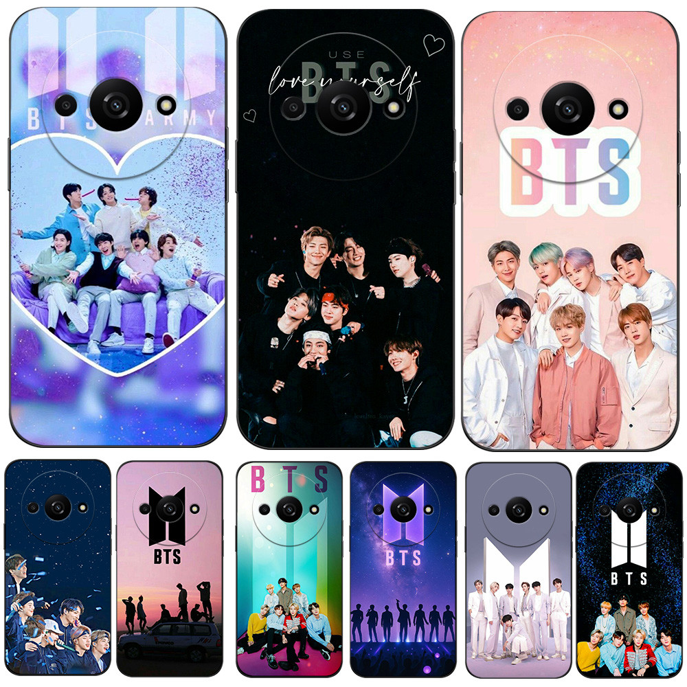 สําหรับ Xiaomi Redmi A3 A3X POCO C61 Global Case ฝาครอบโทรศัพท์สีดํา tpu RM Jin Suga J-Hope Jimin V 