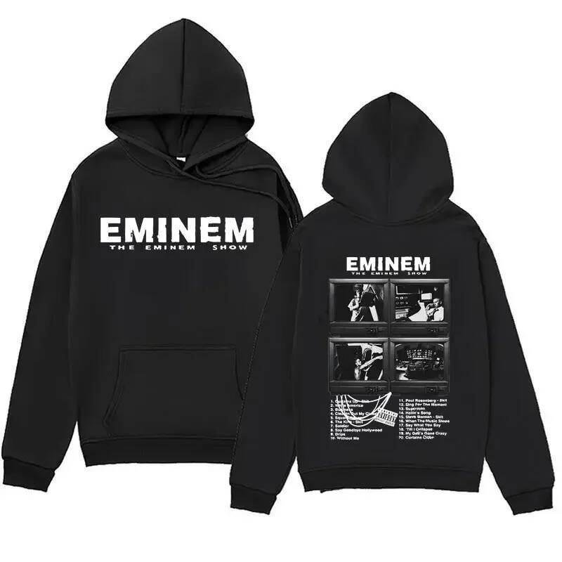 ผู้ชายผู้หญิงHoodieขนาดใหญ่Streetwear Rapper Eminemเพลงอัลบั้มFour Seasonsพิมพ์Hoodie