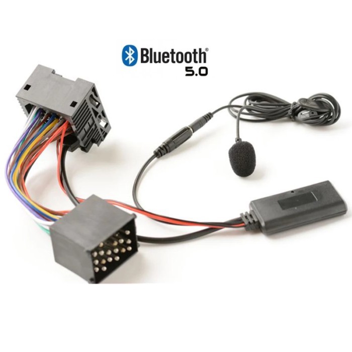 Bluetooth 5.0 Music Audio Adapter Microphone Cable for BMW E46 2002- 2006 With 10pin auxiliary conn