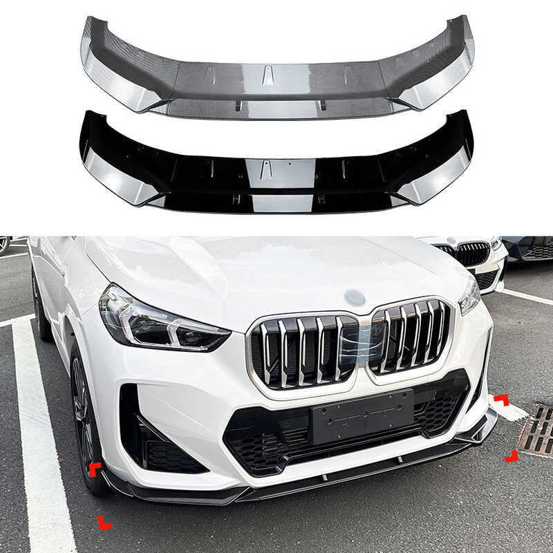 เหมาะสําหรับ BMW X1 IX1 U11 M Sport 2023 + กันชนหน้าด้านหน้า Lip ด้านหน้าพลั่วการปรับเปลี่ยนภายนอก