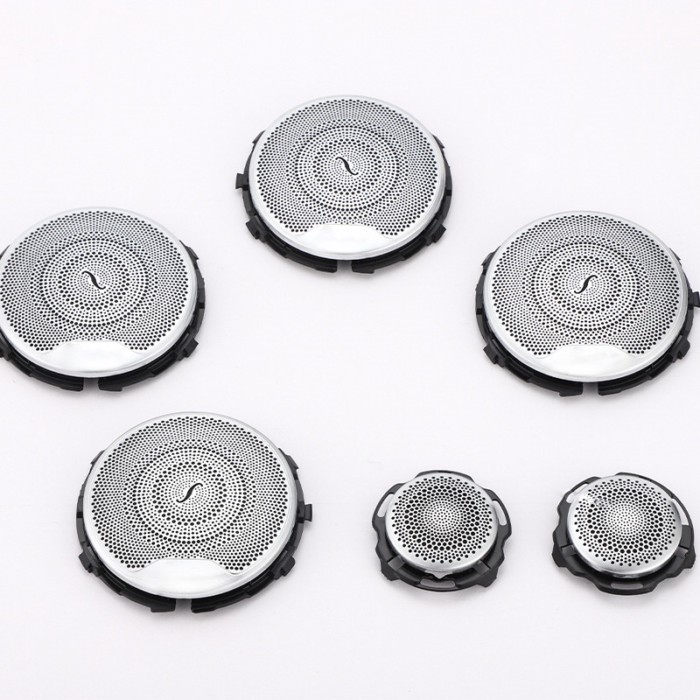 6 Car speaker Covers For Mercedes Benz GLC X253 W205 W213 E C AMG Class Series Silver Door Loudspea