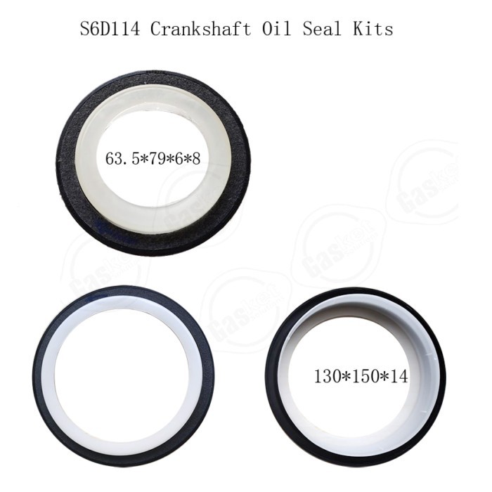 Crankshaft Front & Rear Oil Seal For Komatsu 4D102 S4D102 6D102 S6D102 6D102E 6D114 S6D114 Engine P