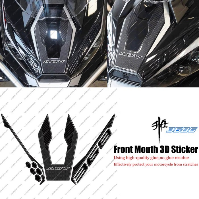 For Zontes 368G 368g Motorcycle Front Mouth Protection Sticker 3D Epoxy Resin Sticker
