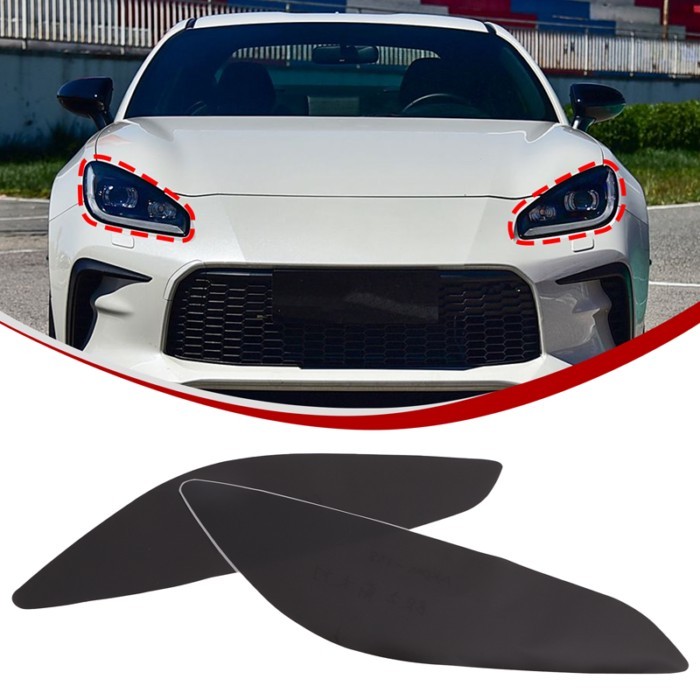 For Toyota 86/Subaru BRZ 2022+ TPU Black Car Front Headlights Turn Signal Decorative Film Sticker C