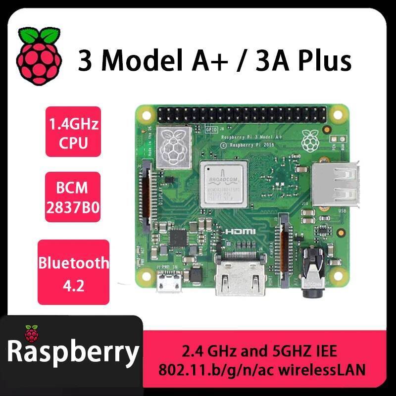 Original Raspberry Pi 3 รุ่น A+ 3A Plus 3A+ BCM2837B0 1.4GHz quad-core ARM CPU Bluetooth4.2