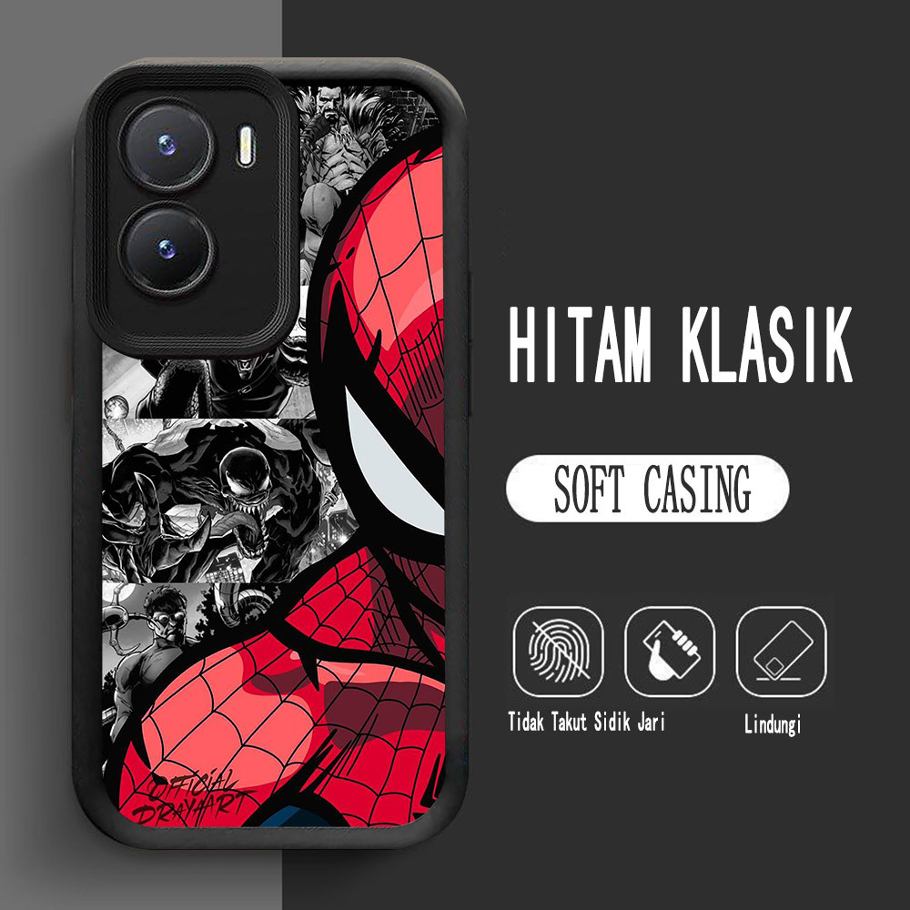Y-14 เคสซิลิโคน Spider-Man สําหรับ VIVO Y02S IQOO Z9 Z9X Y16 Y56 5G Case