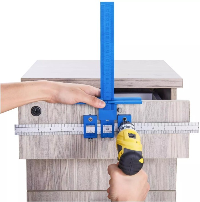 ALLSOME Cabinet Hardware Jig Template Tool Drawer Pull Jig Cabinet Jig for Handles and Pulls