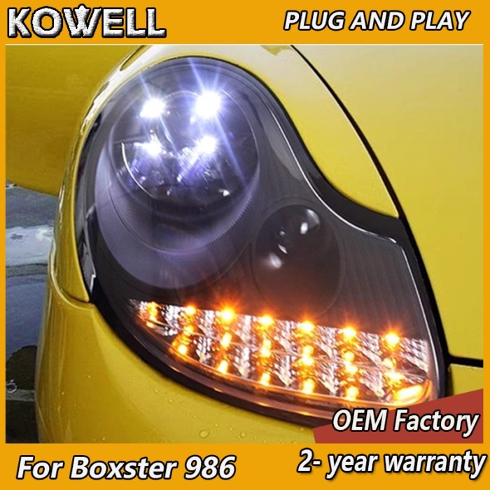 Car Styling for Porsche Boxster 986 Head Lights 1997-2004 Boxster Headlight DRL Turn Signal High Be