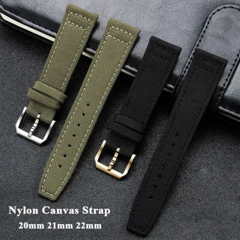 C 20Mm 21Mm 22Mm Nylon Canvas Watch Strap For IWC Pilot Strap Waterproof Sport Watch Strap Replacem