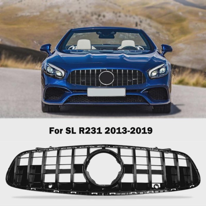 For Mercedes Benz SL Class R231 SL500 SL400 SL550 SL350 Front Grille Grill GT Style Bumper For AMG