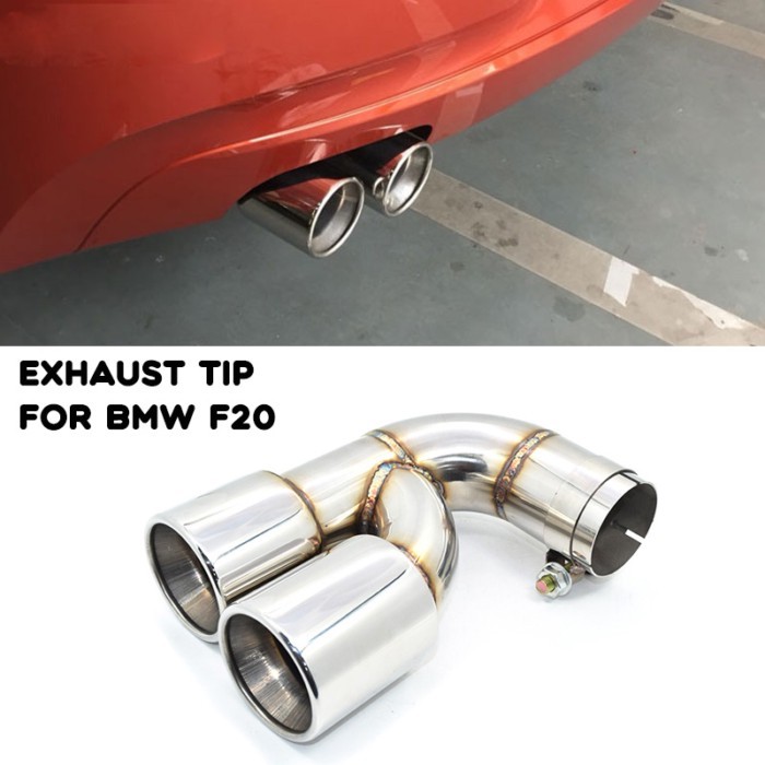 1 PCS Dual Exhaust Tip For BMW F20 F21 118i 120i 116i 1 Series Stainless Steel Twin Exhaust Pipe Mu