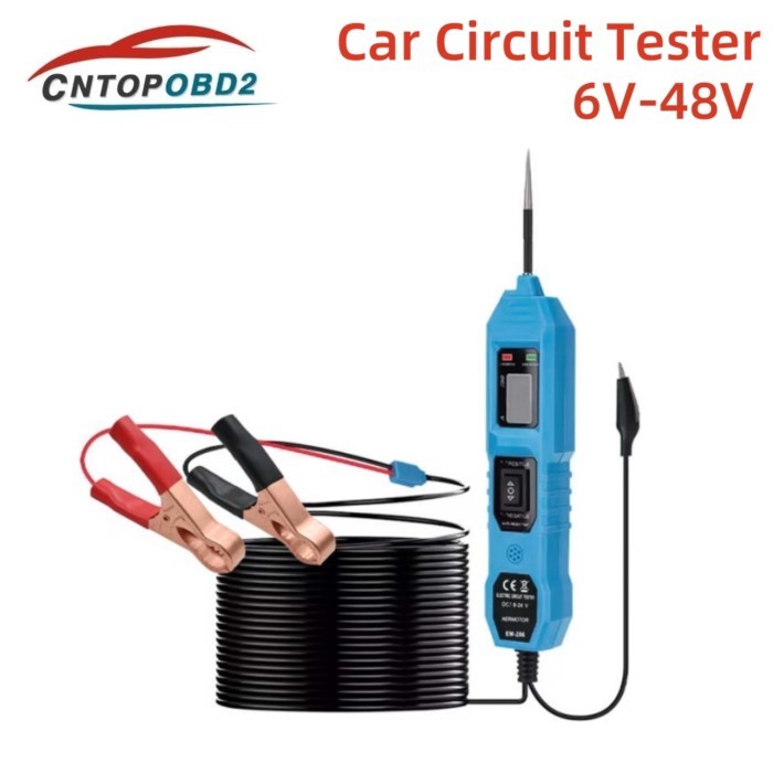 2024 Car Electrical System Tester 6V-48V with Voltage Display LED Light Probe Detector Car Power Ci