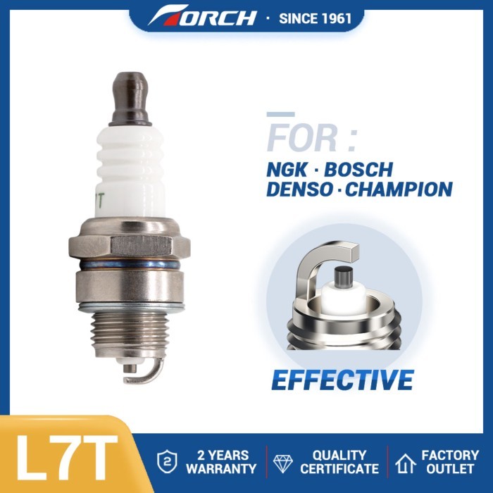 Spark Plug TORCH L7T Replace for Candle BPM7A for Champion CJ7Y for Denso W22MP-U for WS6F for Bris