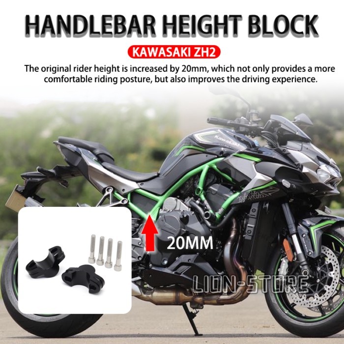 FOR Kawasaki Handlebar Heightening Code ZH2 ZH 2 2020 2021 2022 2023 2024 Models Motorcycle Ergonom