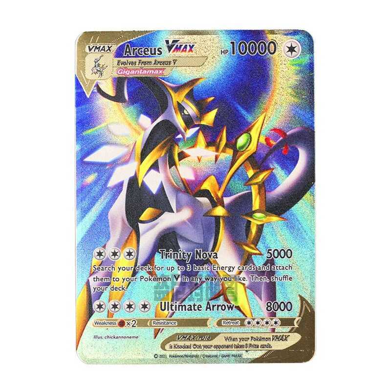 Vmax Pokémon Card Charizard Arceus Pokémon Card การ์ดโลหะ Pikachu