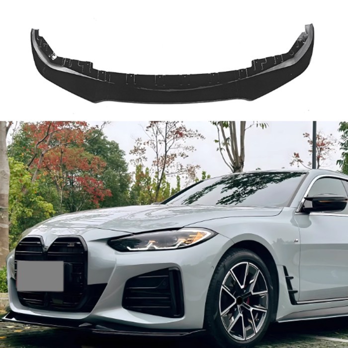 Car Front Bumper Lip Splitter Spoiler For BMW 4 Series G24 G26 4 Door 430i 440i i4 Gran Coupe 2021-