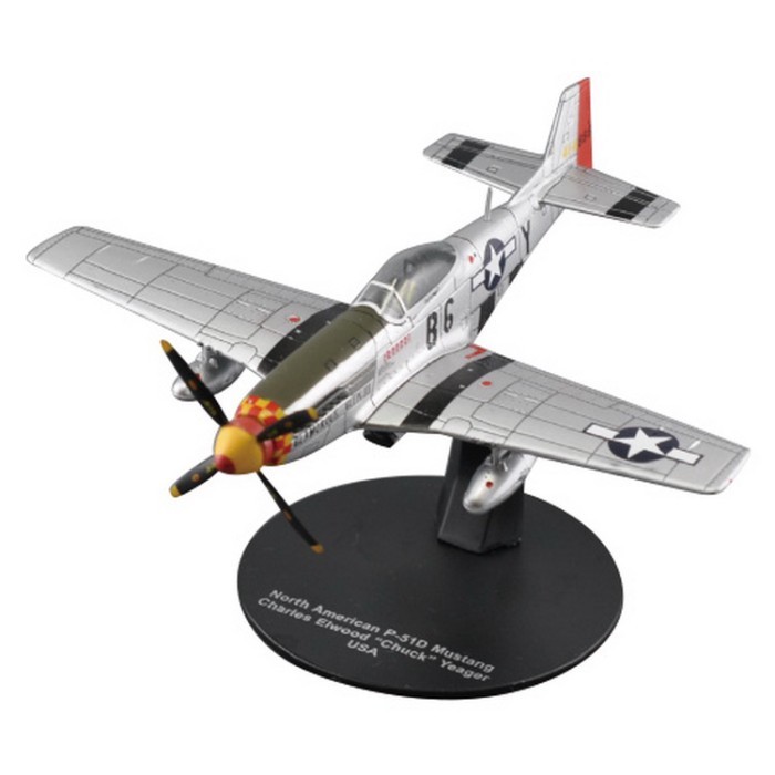 DeAGOSTINI Masterpiece Aircraft 1/72 No.62 American P51-D Mustang Fighter สําเร็จรูปโลหะผสมรุ่น Out 