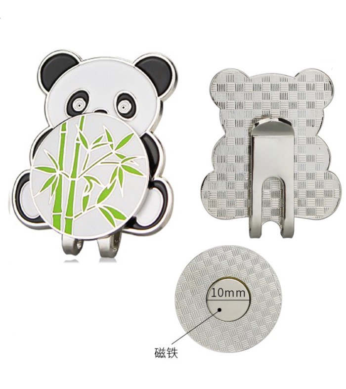 ใหม่ Golf National Treasure Panda Hat Clip Panda Style Golf Mark Mark Golf Hat Clip