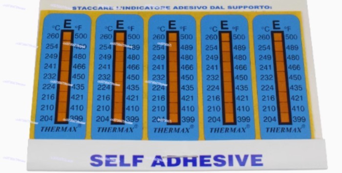 Temperature Sensitive Test Paper TMC Temperature Measuring Paper 37-65 Degrees Celsius Eight Grid E