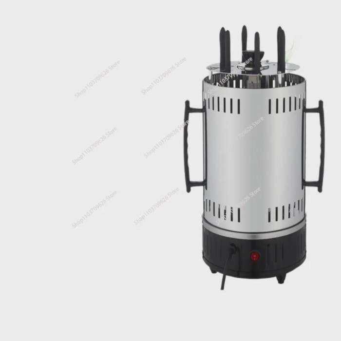 Electric oven home smokeless grill automatic rotating barbecue skewer grilled kebab machine