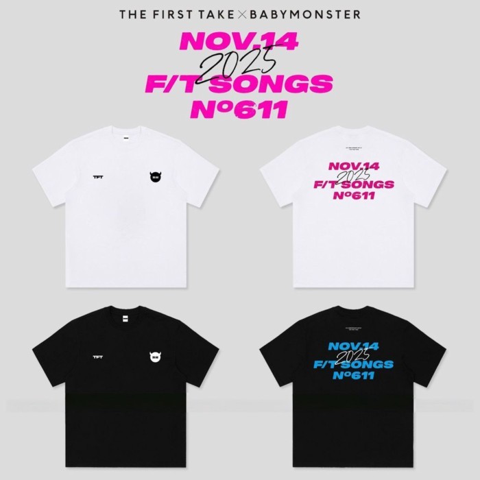 ♞Kpop BABYMONSTER TFT รอบคอผ้าฝ้าย T แขนสั้นเสื้อลําลองผู้ชายและผู้หญิงเสื้อคู่สั้น