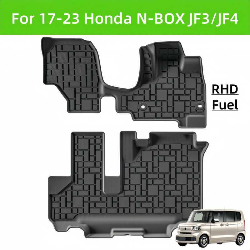 สําหรับ 17-23 N-BOX JF3/JF4 RHD TPE พรมปูพื้นรถยนต์/ด้านหลัง