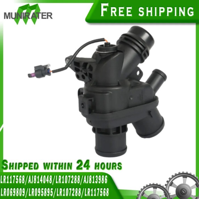 Thermostat W/ Sensor For Land Rover Discovery LR4 3.0L V6 Supercharged SC Engine