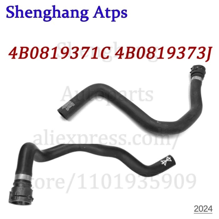 Engine Cooling Coolant Radiator Heater Hose Pipe 4B0819371C 4B0819373J For Audi A6 C5 S6 Avant 1.8