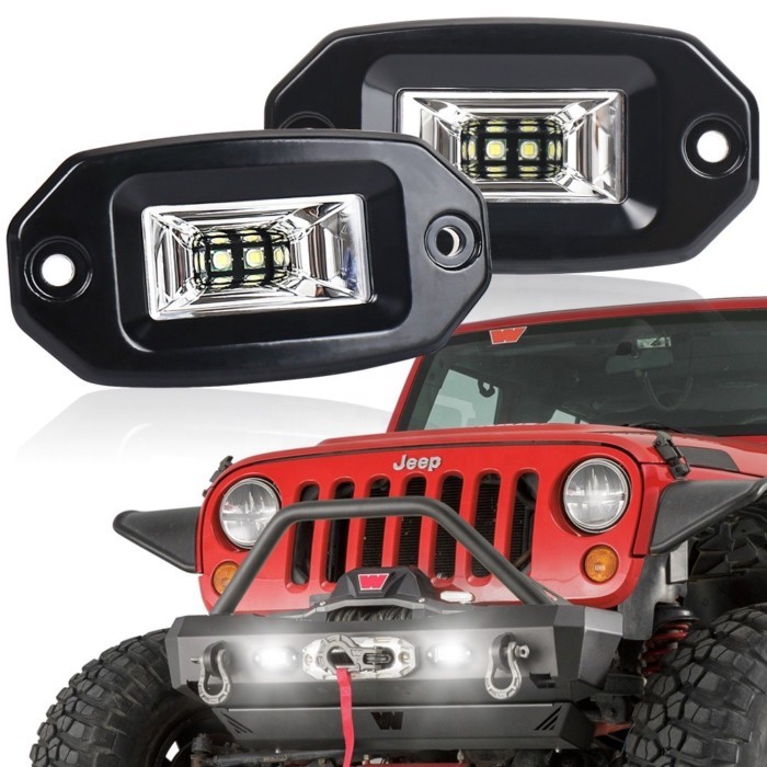 OVOVS Latest 20W LED Work Light 4 Inch 9-30V Flood Beam Work Lights for Off-Road Vehicle Work Light