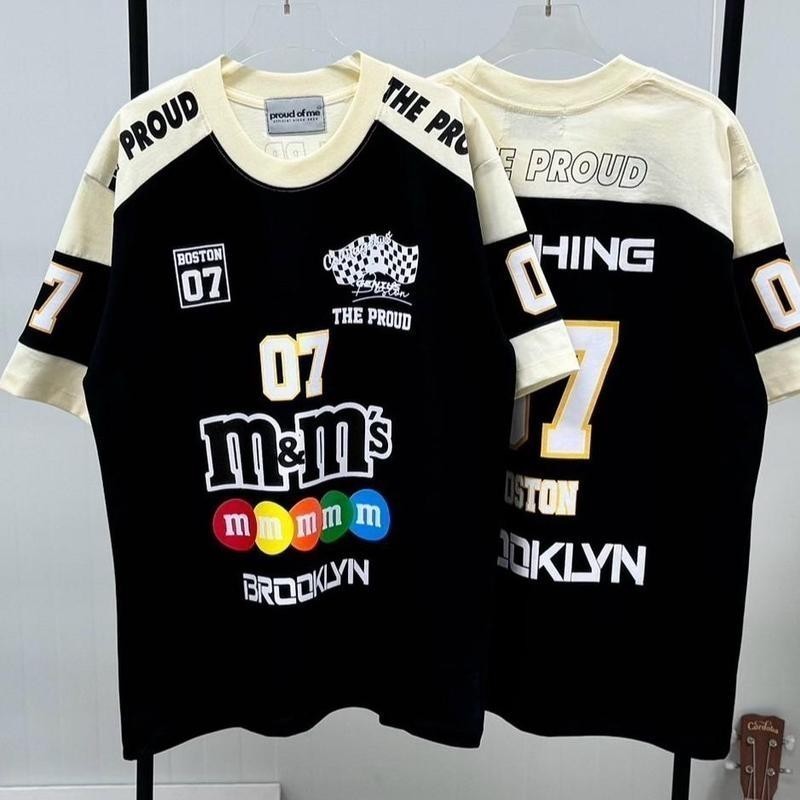 เสื้อยืดย้อนยุคสำหรับผู้หญิงในฤดูร้อน ทำจากโพลีเอสเตอร์
