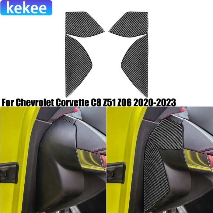 For Chevrolet Corvette C8 Z51 Z06 2020-2025 Carbon Fiber Dashboard Sides Door Slots Car Accessories