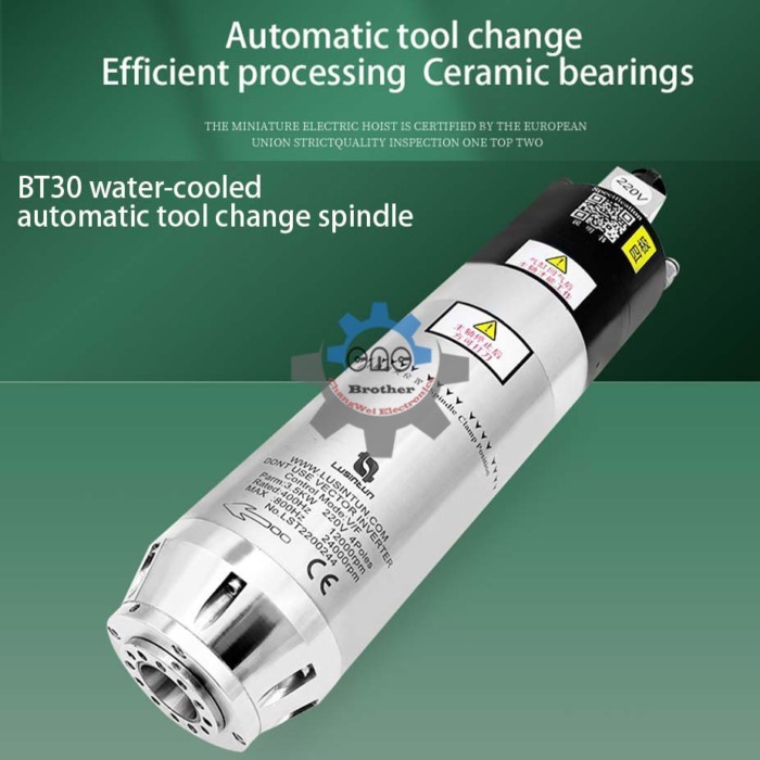 3kw/3.5kw BT30 automatic tool change spindle water cooling 24000rpmATC spindle high speed ceramic b