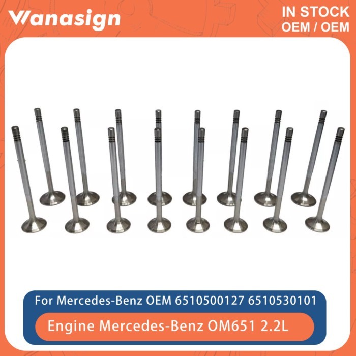16PCS Engine Intake Exhaust Valve Set Fit 2.2 L For Mercedes-Benz C117 W176 W204 W205 W246 W242 Jee