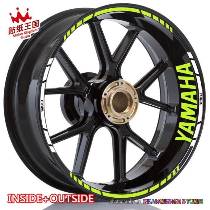 For YAMAHA MT03 MT07 MT09 MT10 R1 R3 R6 FZ1 FZ8 FZ6 XJ6  Motorcycle Wheel Reflective Motor Bike Rim