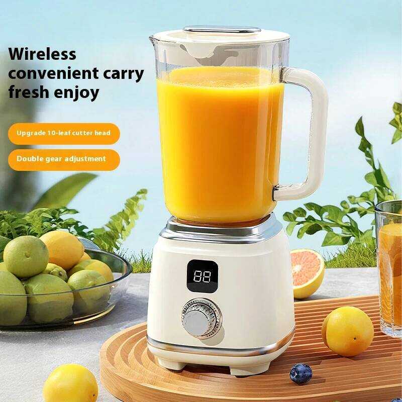 C Hp-168 Portable Multifunctional Juicer, Wireless Fast And Slow Dual Speed Blender, Digital Knob J
