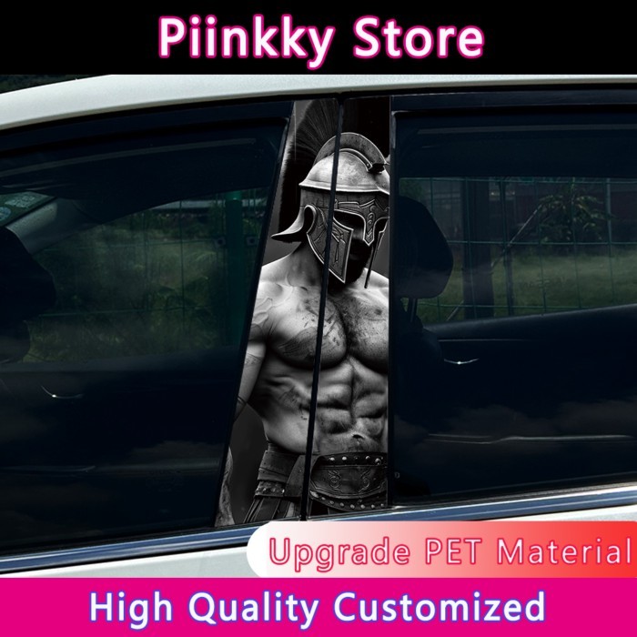 1PC/2PCS Spartan Car Stickers DIY Car B-pillar Cover Scratches Waterproof Durable Decoration Auto P