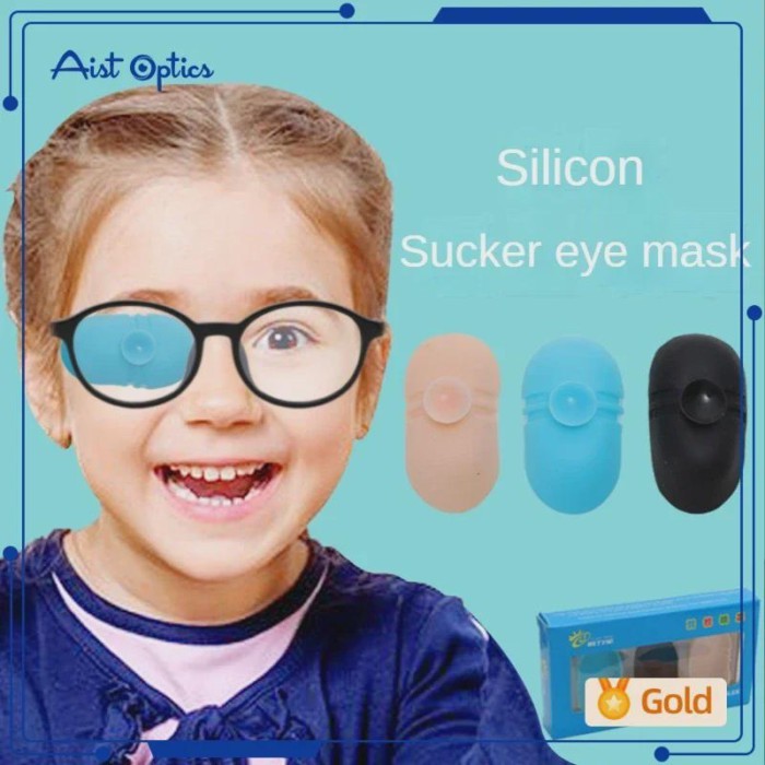 Power Eye Strabismic Amblyopia Eye Mask 3 Pieces Amblyopia Training Cover Eye Mask Children's Silic