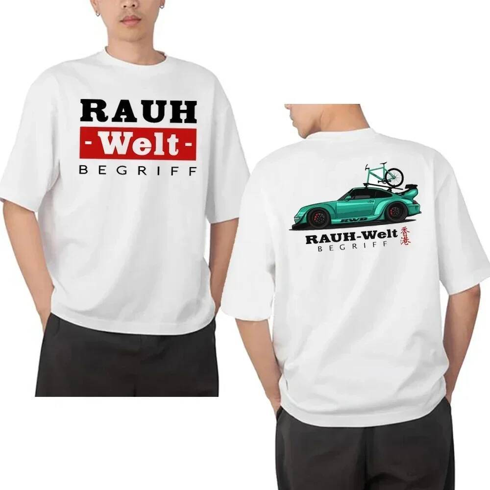 ยี่ห้อใหม่กลับ Retro Turbo RWB 993 พิมพ์เสื้อยืดผู้ชาย hip-hop street Harajuku เสื้อยืดแฟชั่นผ้าฝ้าย