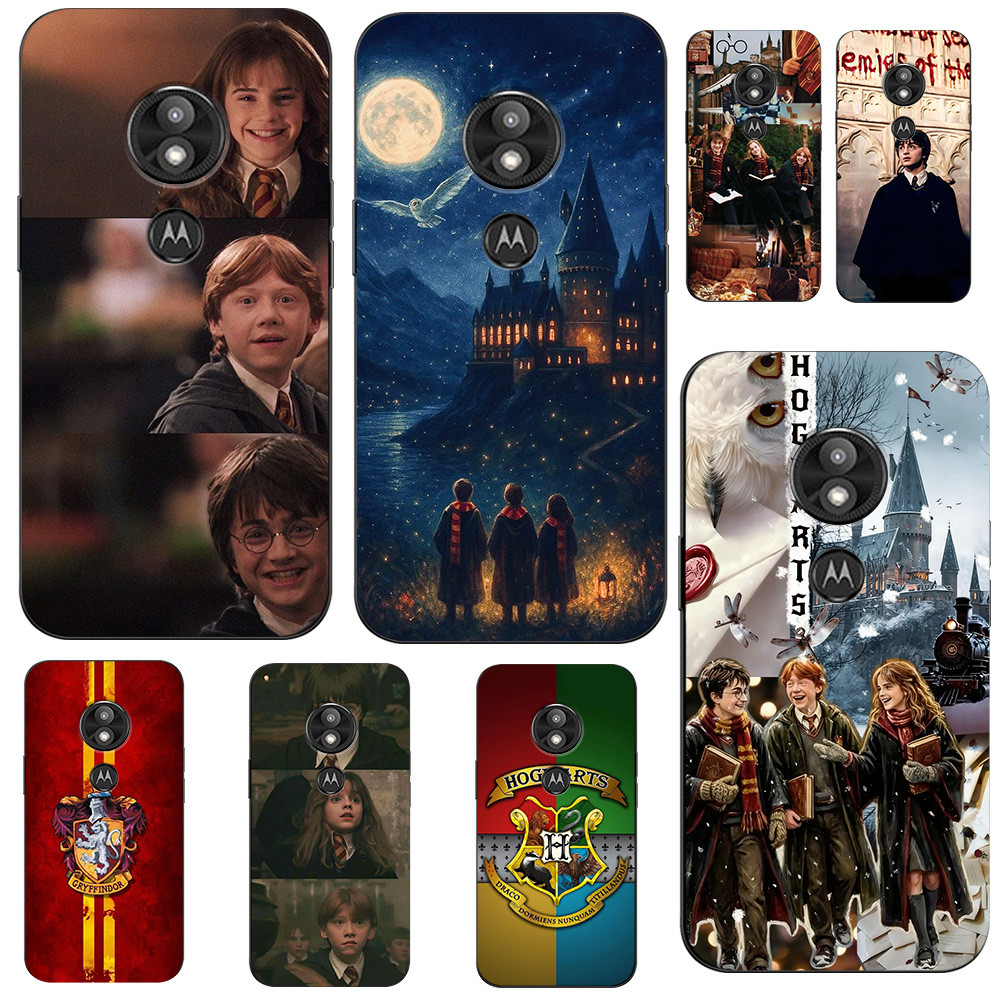 สําหรับ Motorola Moto E5 PLAY เคสโทรศัพท์ซิลิโคนอ่อนนุ่มป้องกันสีดํา Tpu กรณี Magic Boy wizard