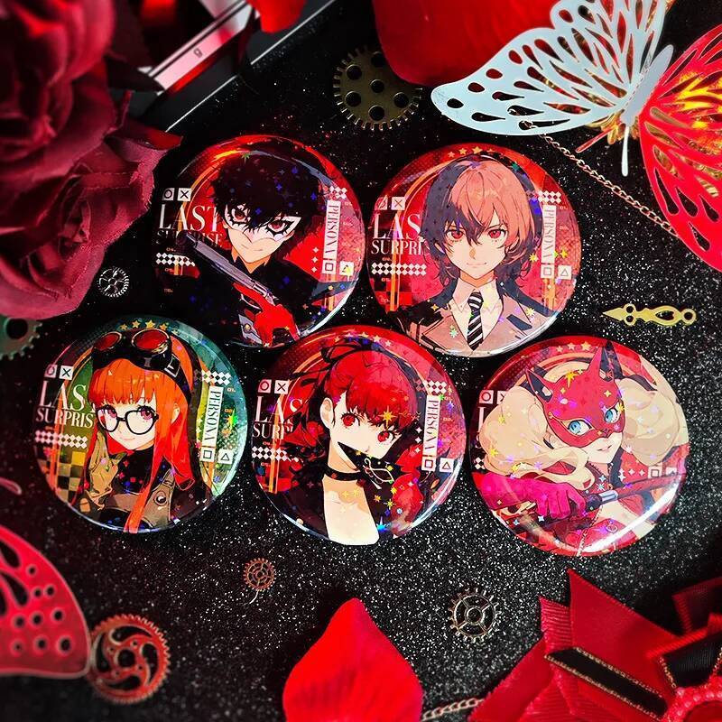 เข็มกลัดเครื่องประดับ Ammiya Ren และ Akechi Goro สำหรับผู้หญิง พร้อมของขวัญพิเศษ